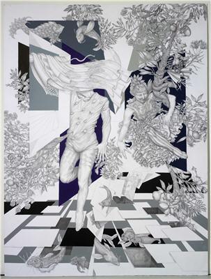 Sample artwork by Ronald Burns (Born 1942), known for figure, still life, surrealist, fantasy painting, drawing - View similar artists and auction records